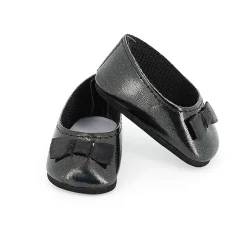Ballerines noires pour poupée de 39 à 48 cm