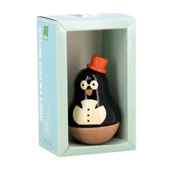 Boîte à musique en bois Boizoos, René le pingouin