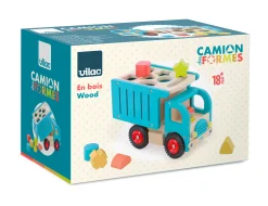 Camion de tri d’éveil en bois – Boîte à formes