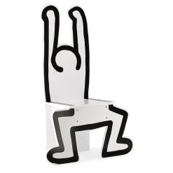 Chaise en bois, Blanche - Keith Haring
