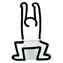 Chaise en bois, Blanche - Keith Haring