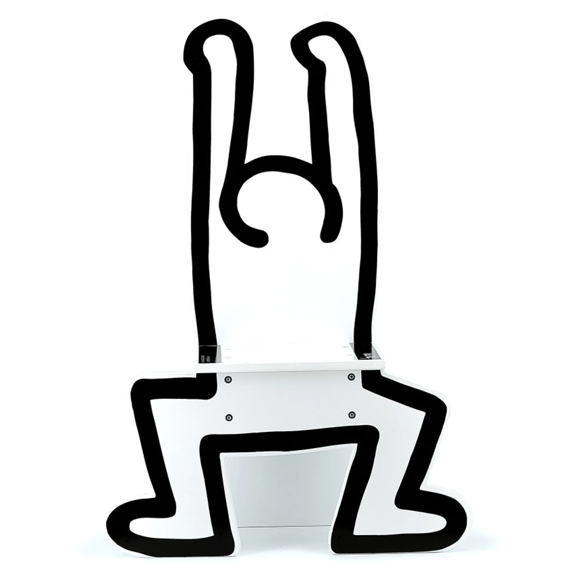 Chaise en bois, Blanche - Keith Haring