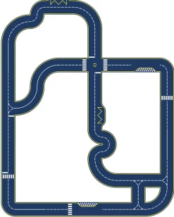 Circuit réversible en carton, Vilacity