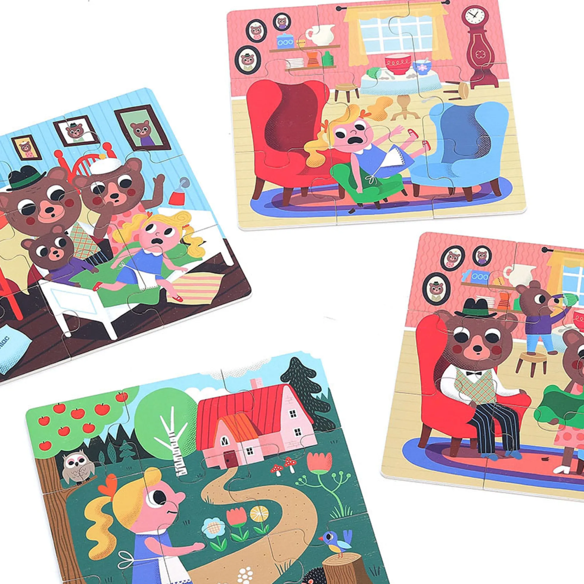 Coffret de 4 puzzles en bois, Boucle d’Or - Ingela P.Arrhenius