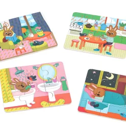 Coffret de 4 puzzles en bois, La maison - Mélusine Allirol