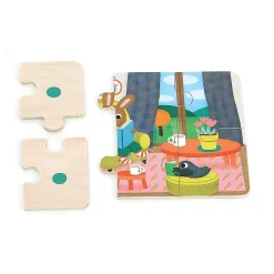 Coffret de 4 puzzles en bois, La maison - Mélusine Allirol