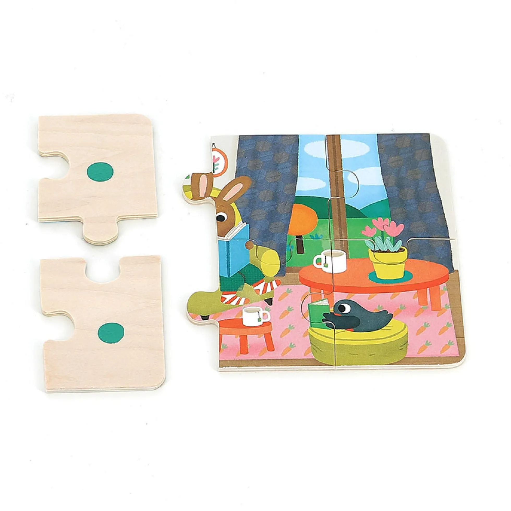 Coffret de 4 puzzles en bois, La maison - Mélusine Allirol