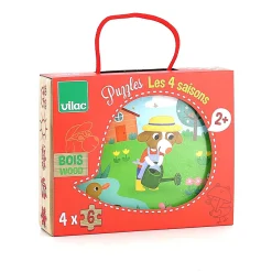 Coffret de 4 puzzles en bois, Les 4 saisons - Mélusine Allirol