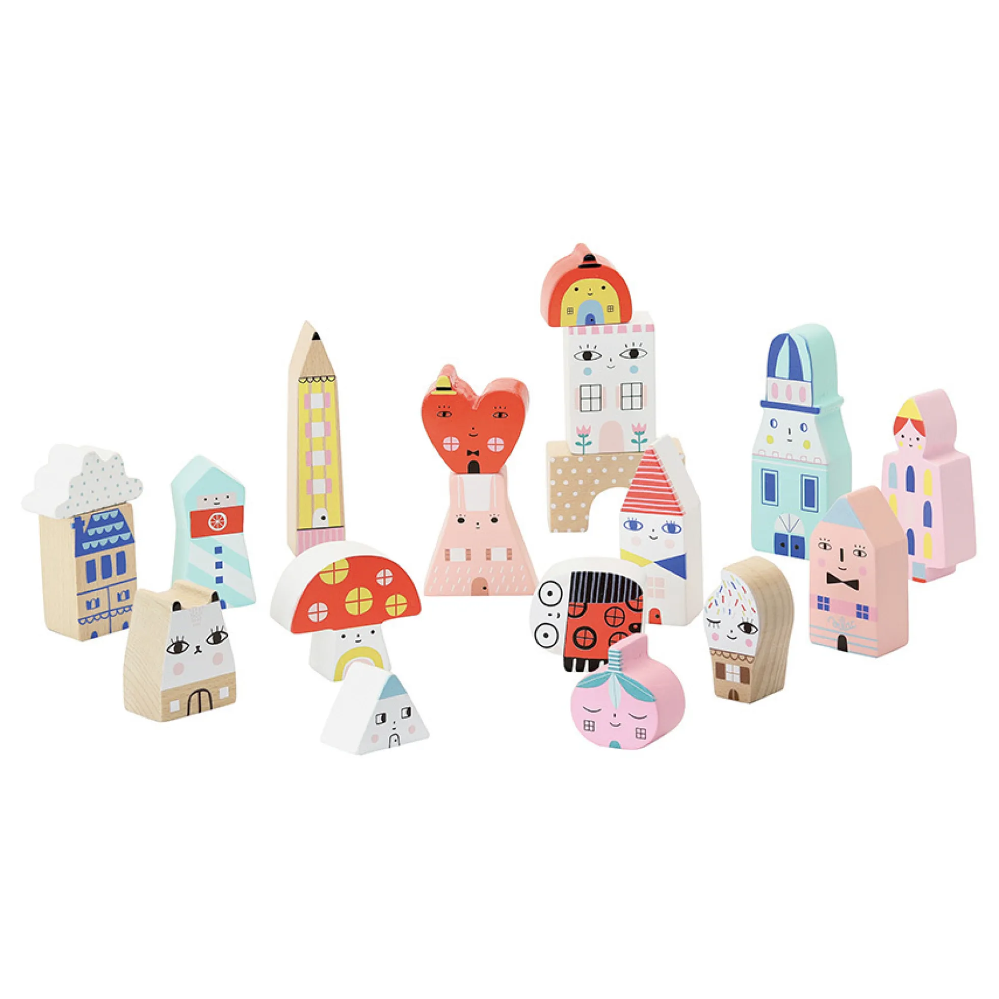 Cubes en bois, Tiny city