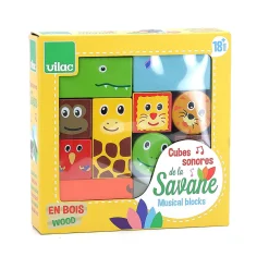 Cubes sonores en bois, La savane