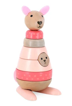 Empilable surprise Kangourou en bois, jouet d’éveil