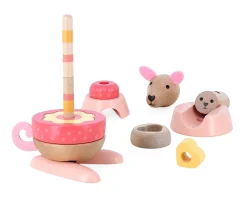 Empilable surprise Kangourou en bois, jouet d’éveil
