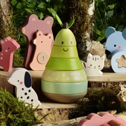 Empilable surprise Poire en bois – Jouet d’éveil