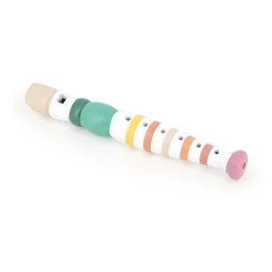 Flûte rayée multicolore en bois
