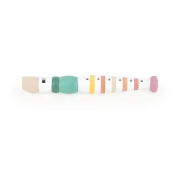 Flûte rayée multicolore en bois