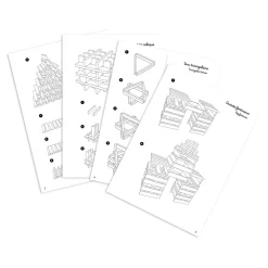 Jeu de construction en bois, Batibloc Color 100 planchettes