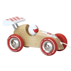 Jouet à tirer, Voiture de course - Bois naturel