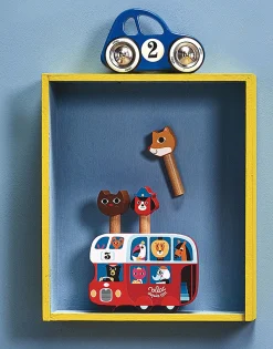 Pop-up en bois, Autobus anglais - Ingela P.Arrhenius