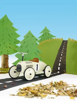 Porteur en métal, Vintage blanc crème