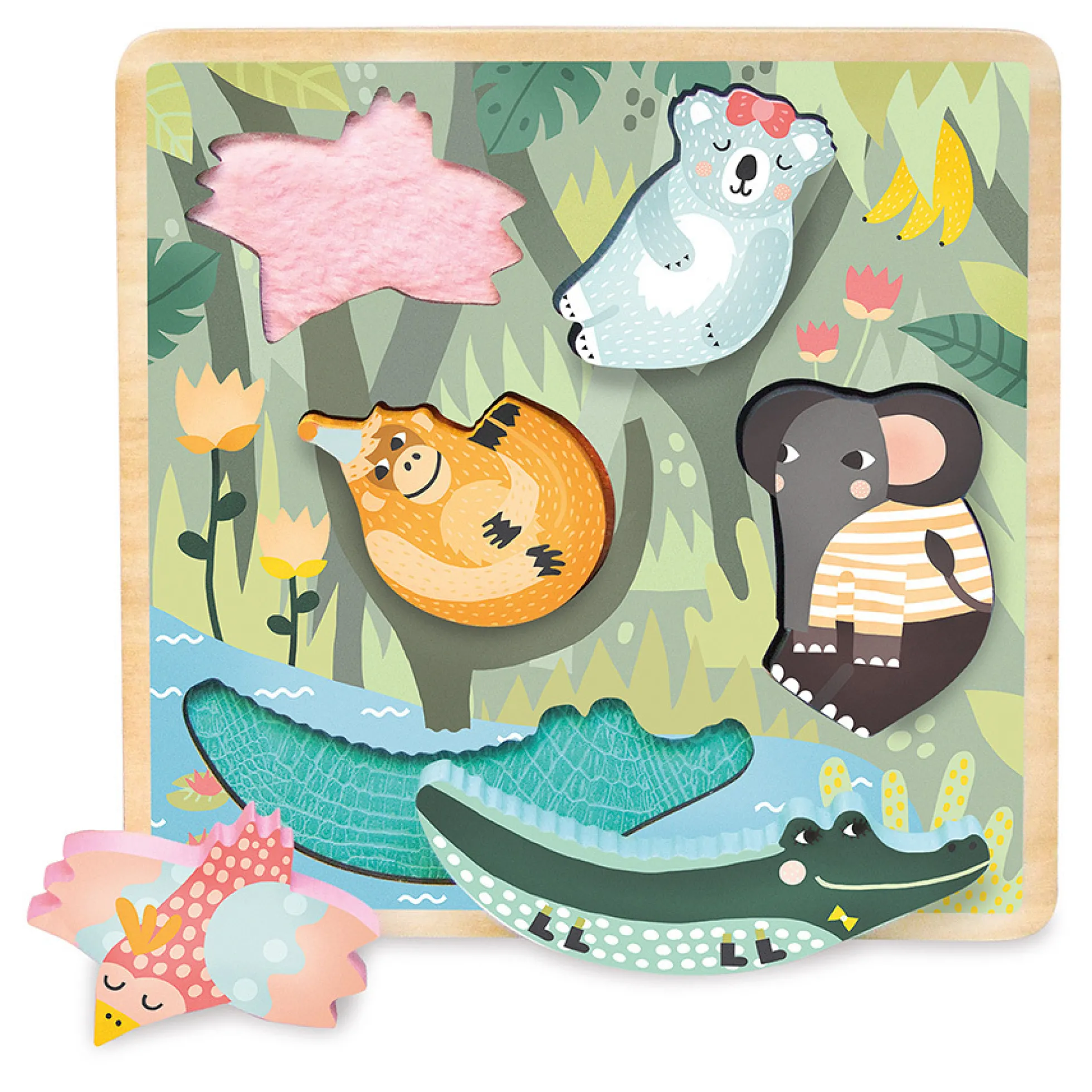Puzzle tactile, Jungle - Michelle Carlslund