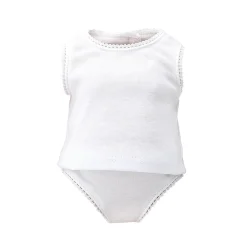 Slip & Tee-Shirt blanc pour poupée de 36 à 40 cm