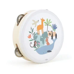 Tambourin en bois, Les animaux du monde - Sarah Betz