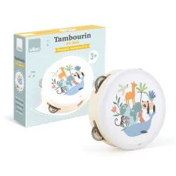 Tambourin en bois, Les animaux du monde - Sarah Betz