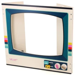Télévision vintage en bois, jeu d’imitation et d’expression