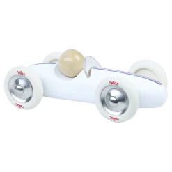 Voiture en bois, Grand prix vintage - Modèle medium blanc