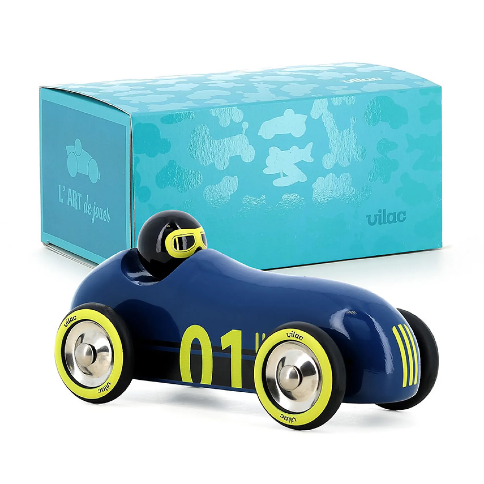 Voiture en bois, Old sport Compet’ - Bleu nuit