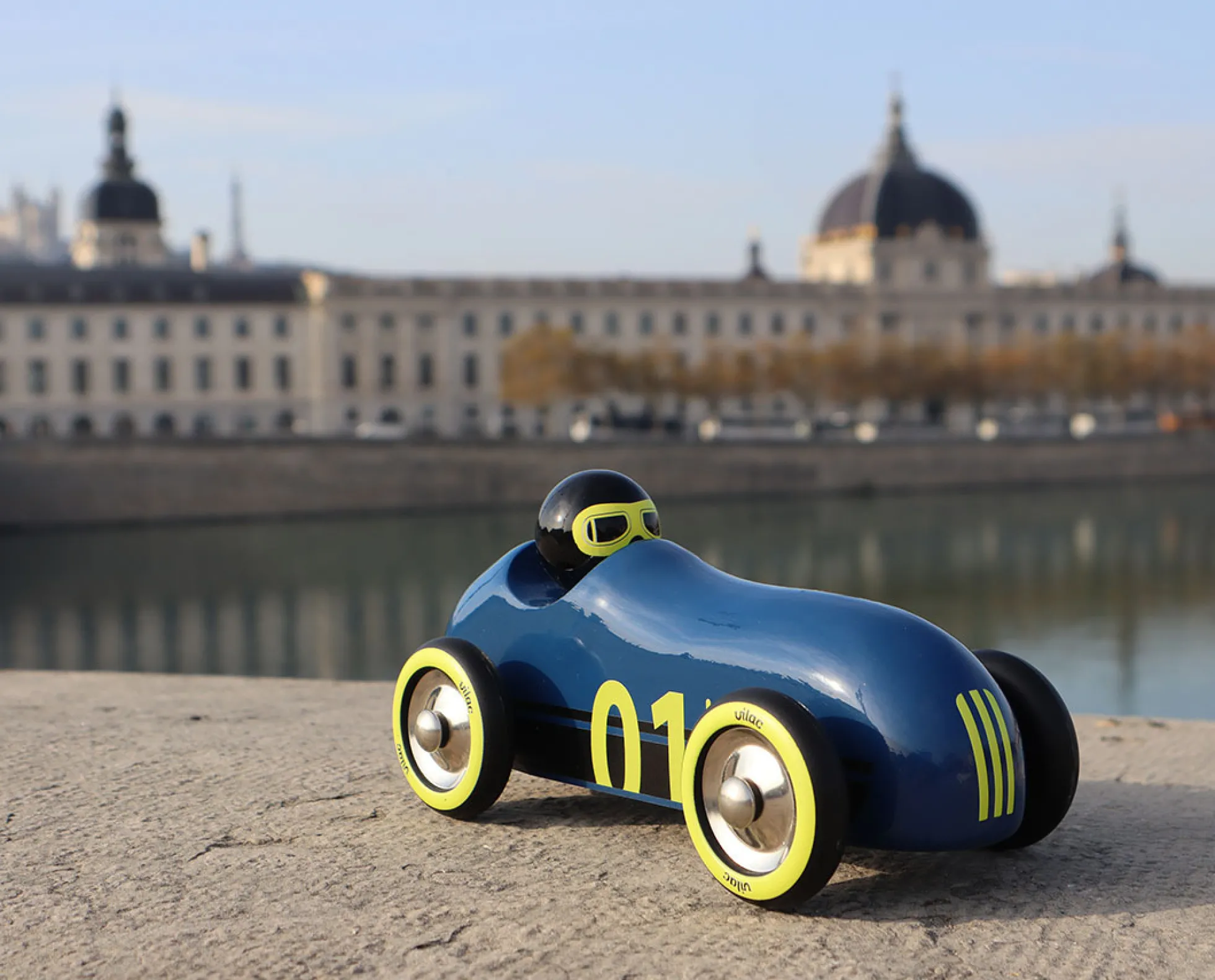 Voiture en bois, Old sport Compet’ - Bleu nuit