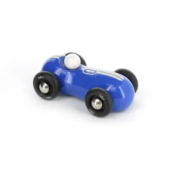 Voiture en bois, Streamline vintage - Petit modèle bleu